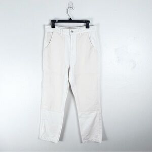 MADEWELL The Perfect Vintage Straight High Rise White Cream Two Toned Jeans 29